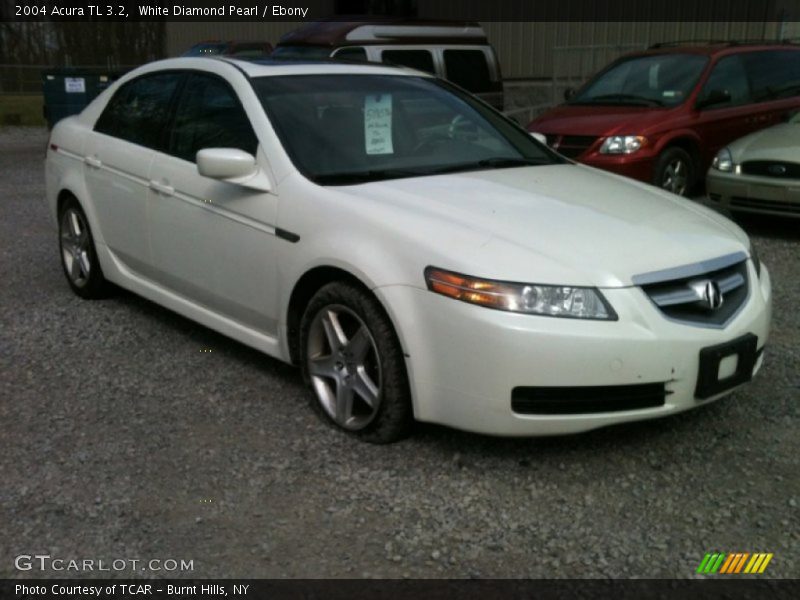 White Diamond Pearl / Ebony 2004 Acura TL 3.2
