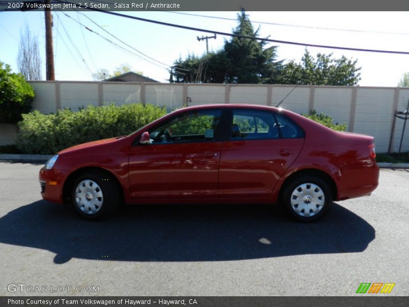 Salsa Red / Anthracite 2007 Volkswagen Jetta 2.5 Sedan