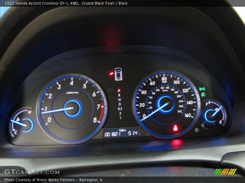 Crystal Black Pearl / Black 2012 Honda Accord Crosstour EX-L 4WD