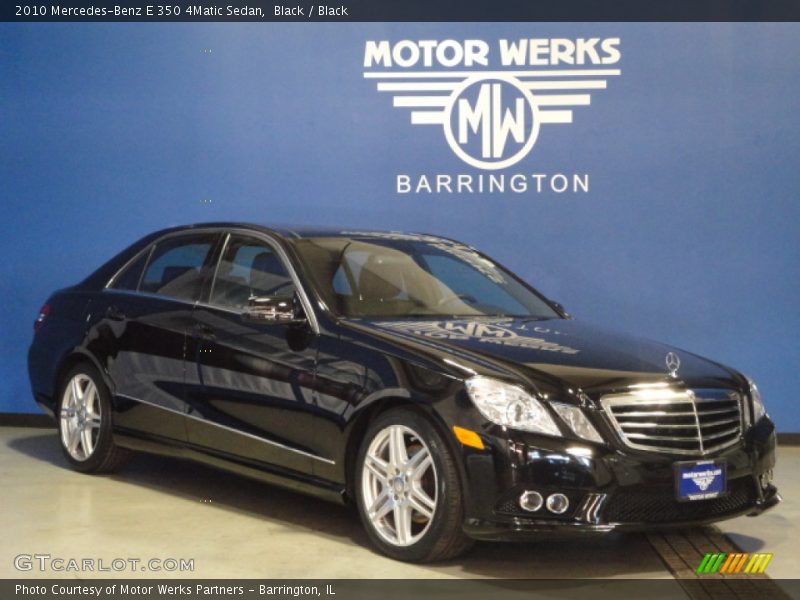 Black / Black 2010 Mercedes-Benz E 350 4Matic Sedan