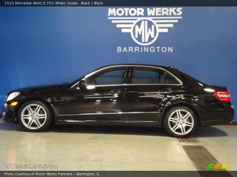 Black / Black 2010 Mercedes-Benz E 350 4Matic Sedan