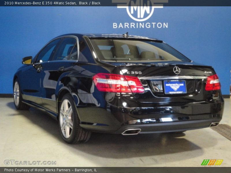 Black / Black 2010 Mercedes-Benz E 350 4Matic Sedan