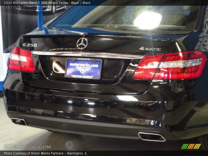 Black / Black 2010 Mercedes-Benz E 350 4Matic Sedan