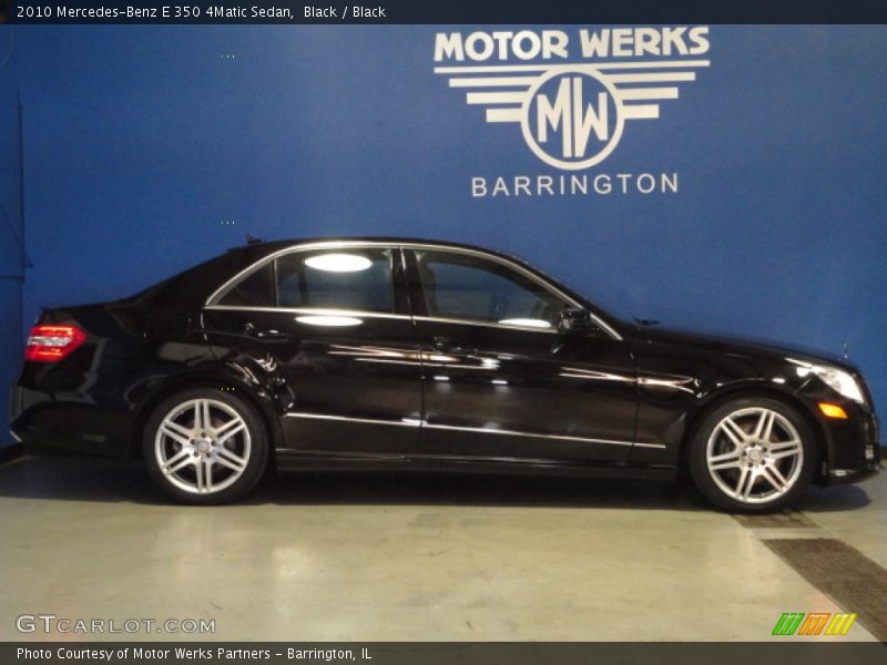 Black / Black 2010 Mercedes-Benz E 350 4Matic Sedan