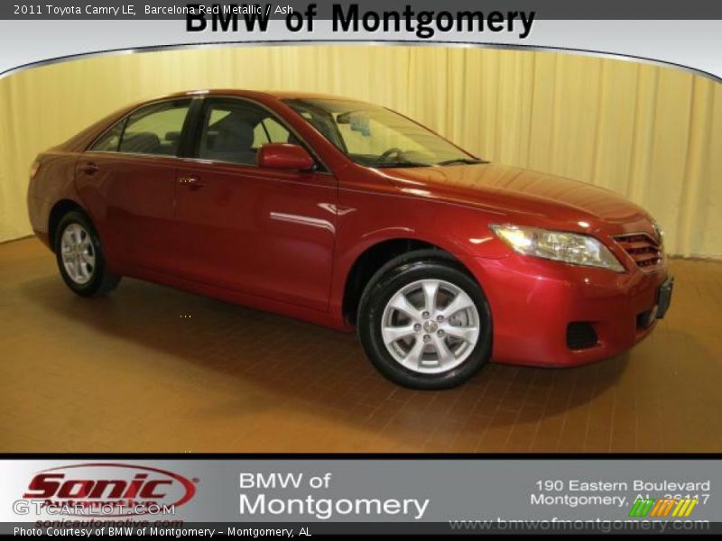 Barcelona Red Metallic / Ash 2011 Toyota Camry LE