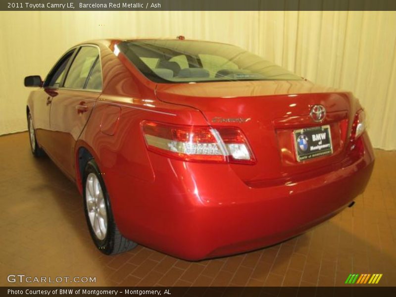 Barcelona Red Metallic / Ash 2011 Toyota Camry LE
