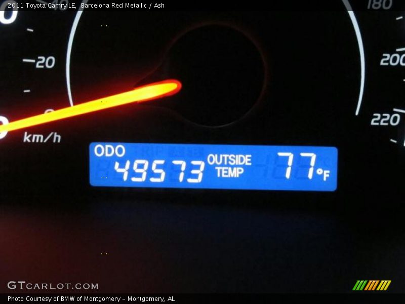 Barcelona Red Metallic / Ash 2011 Toyota Camry LE
