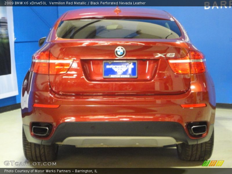 Vermilion Red Metallic / Black Perforated Nevada Leather 2009 BMW X6 xDrive50i