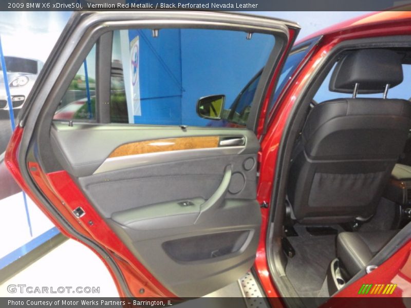 Vermilion Red Metallic / Black Perforated Nevada Leather 2009 BMW X6 xDrive50i
