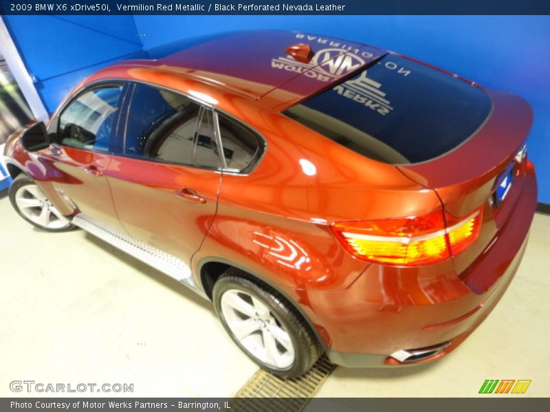 Vermilion Red Metallic / Black Perforated Nevada Leather 2009 BMW X6 xDrive50i