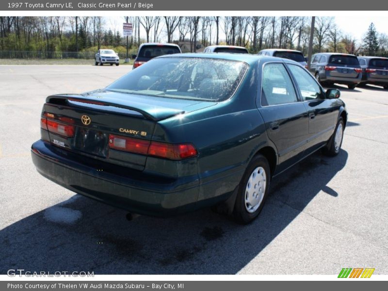 Classic Green Pearl / Beige 1997 Toyota Camry LE