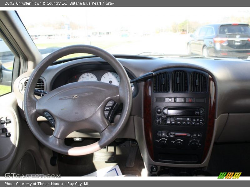 Butane Blue Pearl / Gray 2003 Chrysler Town & Country LX