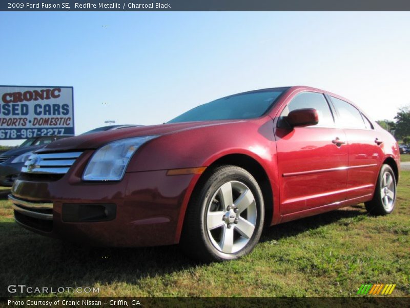 Redfire Metallic / Charcoal Black 2009 Ford Fusion SE
