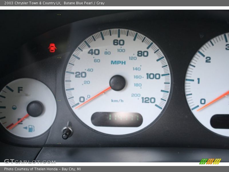 Butane Blue Pearl / Gray 2003 Chrysler Town & Country LX