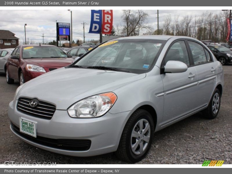 Platinum Silver / Gray 2008 Hyundai Accent GLS Sedan