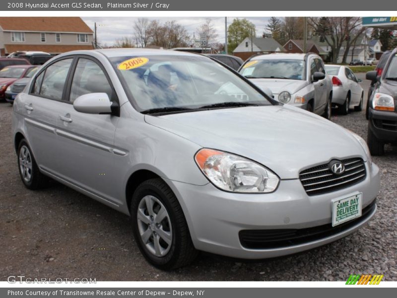 Platinum Silver / Gray 2008 Hyundai Accent GLS Sedan