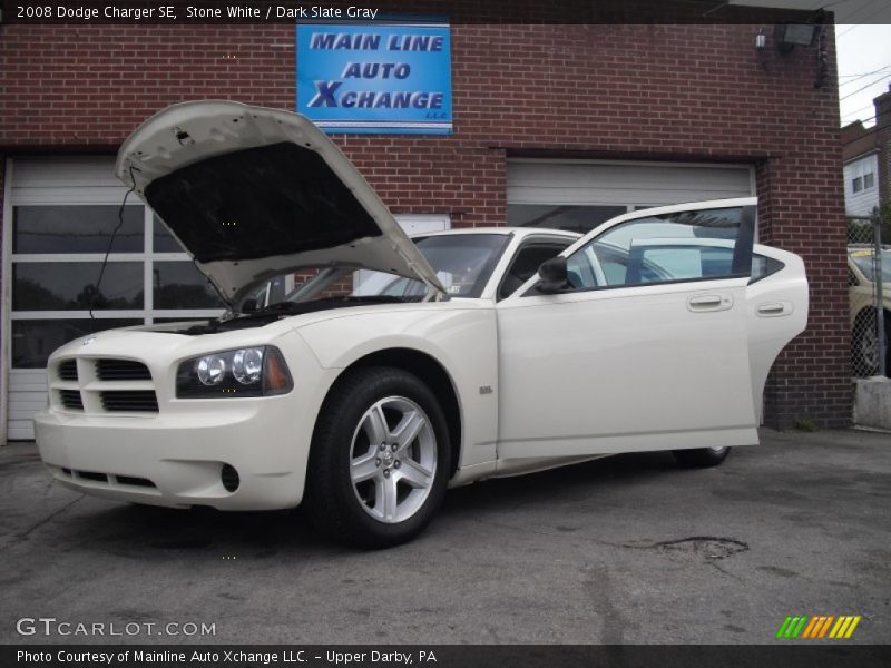 Stone White / Dark Slate Gray 2008 Dodge Charger SE