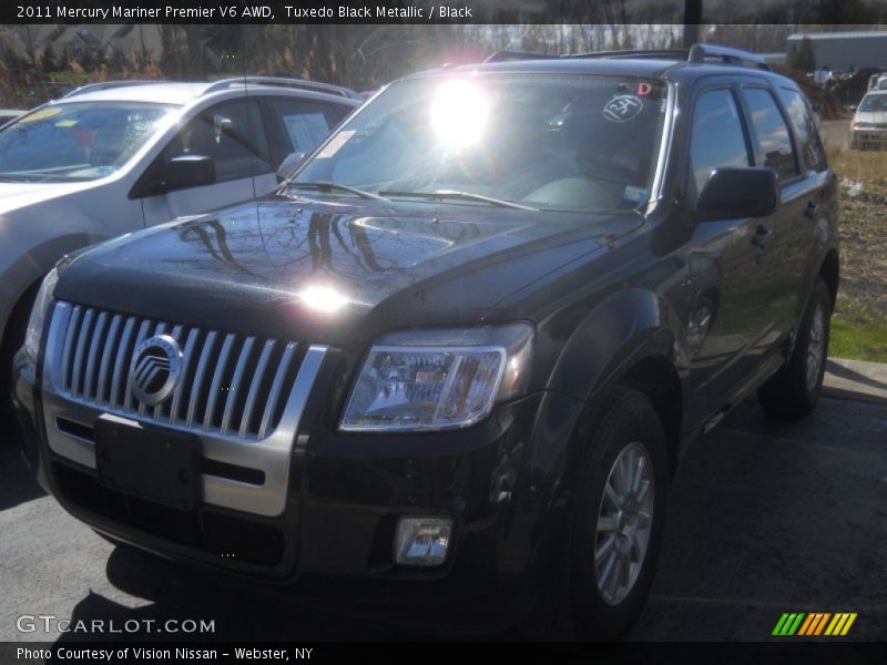 Tuxedo Black Metallic / Black 2011 Mercury Mariner Premier V6 AWD