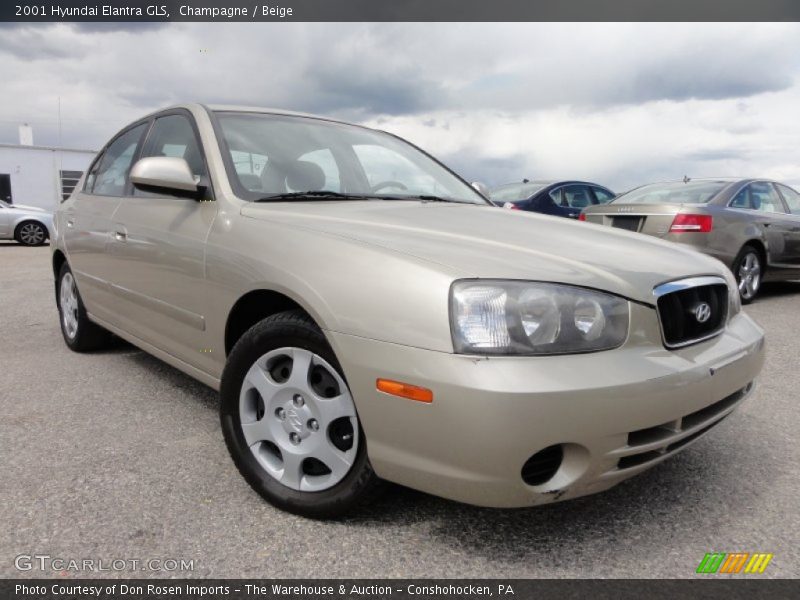 Champagne / Beige 2001 Hyundai Elantra GLS