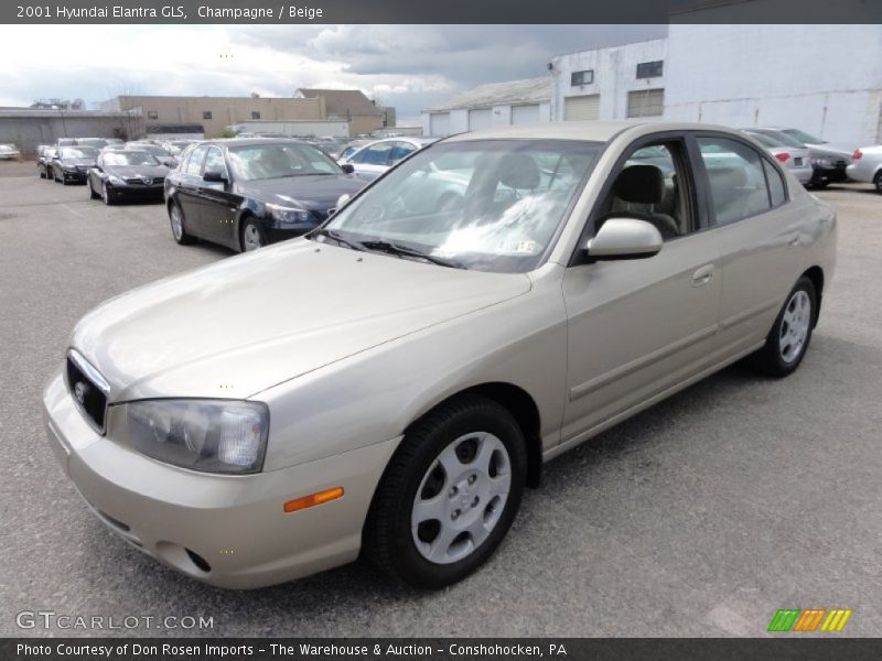 Champagne / Beige 2001 Hyundai Elantra GLS