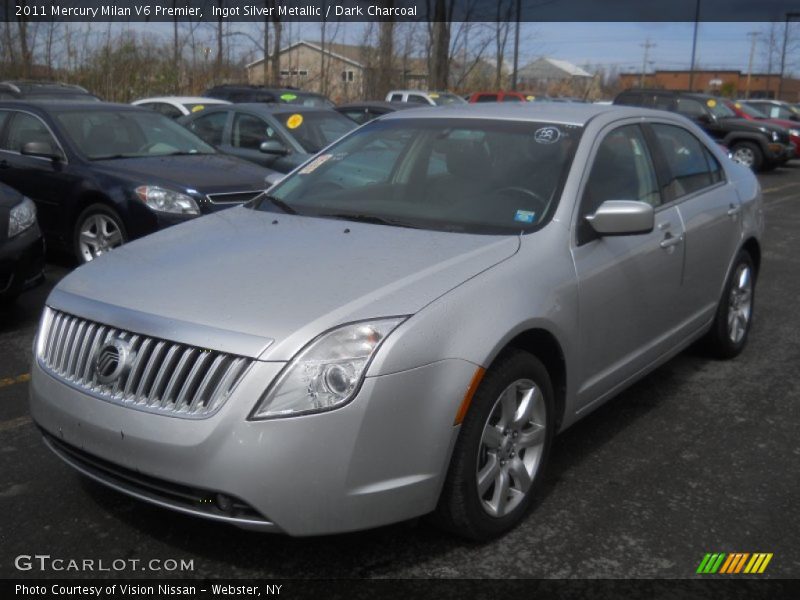 Ingot Silver Metallic / Dark Charcoal 2011 Mercury Milan V6 Premier