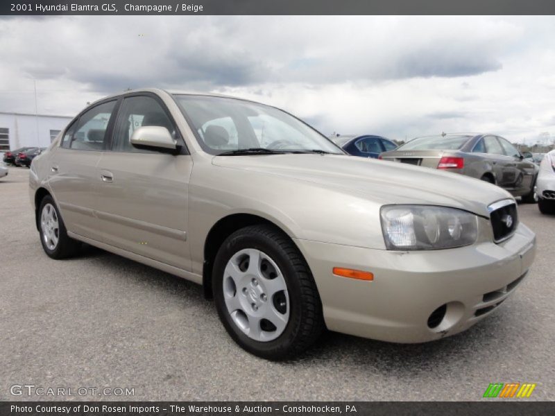 Champagne / Beige 2001 Hyundai Elantra GLS