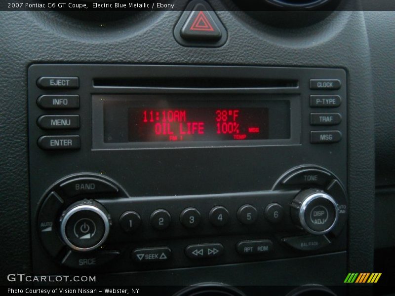 Electric Blue Metallic / Ebony 2007 Pontiac G6 GT Coupe