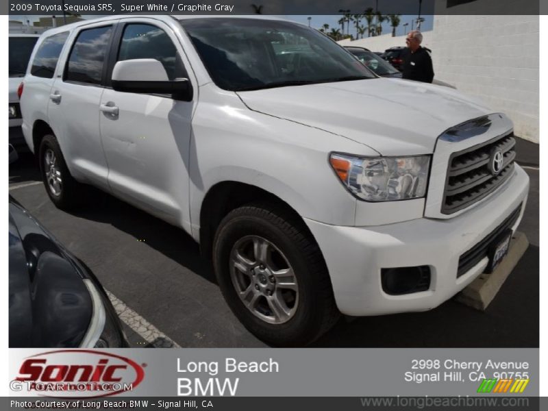 Super White / Graphite Gray 2009 Toyota Sequoia SR5