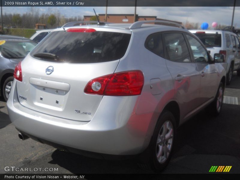 Silver Ice / Gray 2009 Nissan Rogue SL AWD