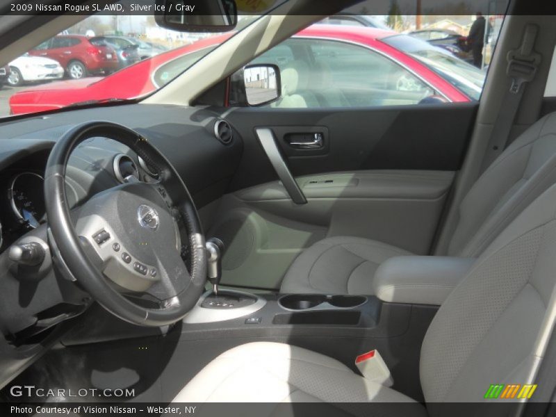 Silver Ice / Gray 2009 Nissan Rogue SL AWD