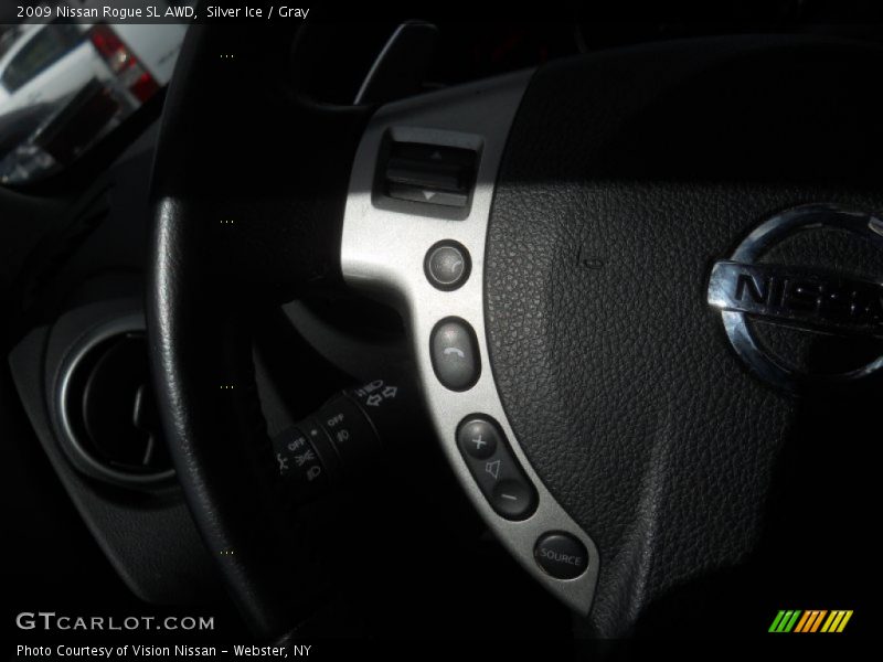 Silver Ice / Gray 2009 Nissan Rogue SL AWD