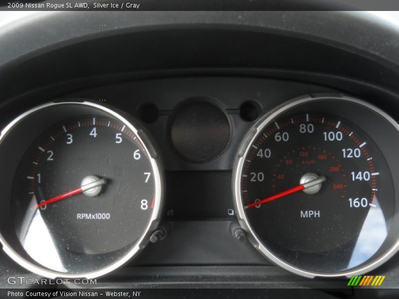 Silver Ice / Gray 2009 Nissan Rogue SL AWD