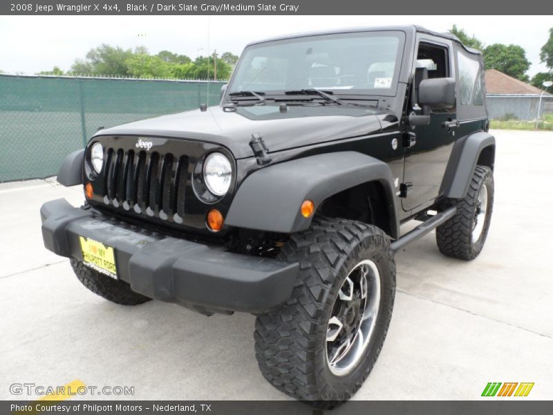 Black / Dark Slate Gray/Medium Slate Gray 2008 Jeep Wrangler X 4x4