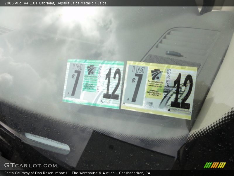 Alpaka Beige Metallic / Beige 2006 Audi A4 1.8T Cabriolet