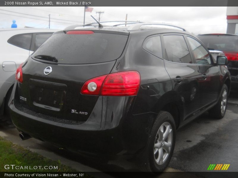 Wicked Black / Black 2008 Nissan Rogue SL AWD
