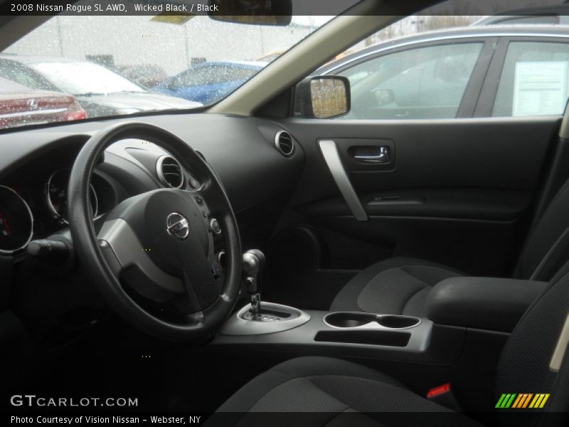 Wicked Black / Black 2008 Nissan Rogue SL AWD