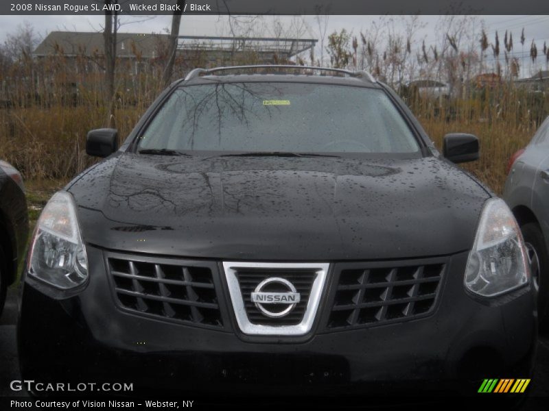 Wicked Black / Black 2008 Nissan Rogue SL AWD