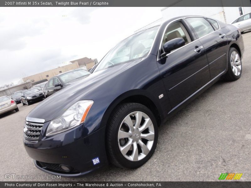 Twilight Blue Pearl / Graphite 2007 Infiniti M 35x Sedan