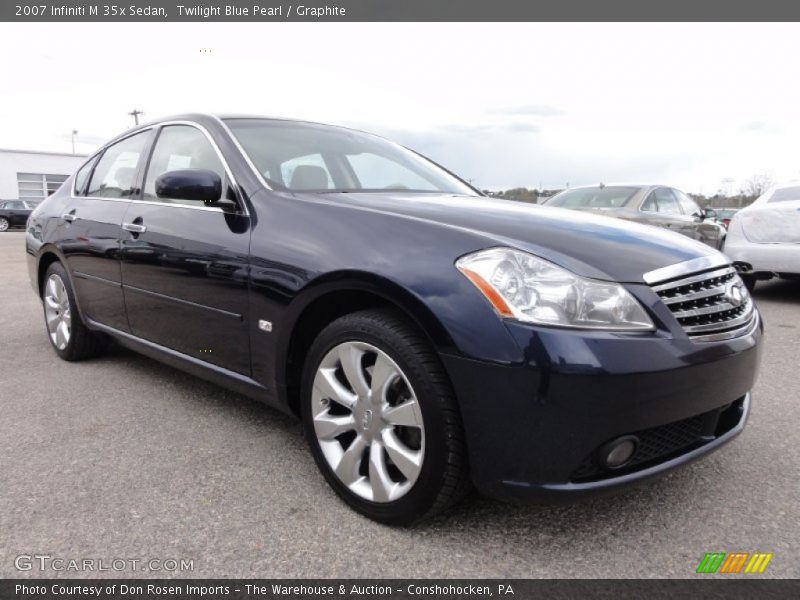 Twilight Blue Pearl / Graphite 2007 Infiniti M 35x Sedan