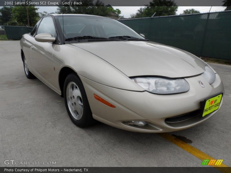Gold / Black 2002 Saturn S Series SC2 Coupe
