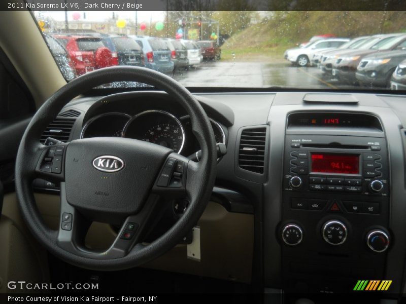 Dark Cherry / Beige 2011 Kia Sorento LX V6