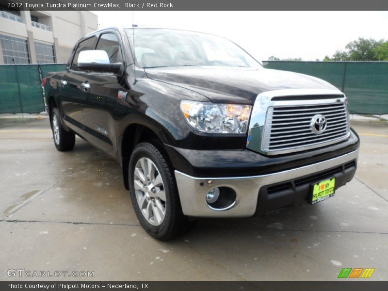Black / Red Rock 2012 Toyota Tundra Platinum CrewMax