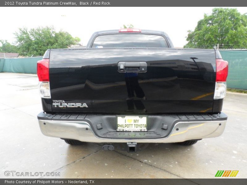 Black / Red Rock 2012 Toyota Tundra Platinum CrewMax
