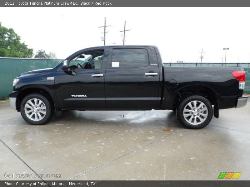 Black / Red Rock 2012 Toyota Tundra Platinum CrewMax