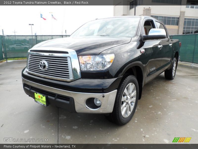 Black / Red Rock 2012 Toyota Tundra Platinum CrewMax