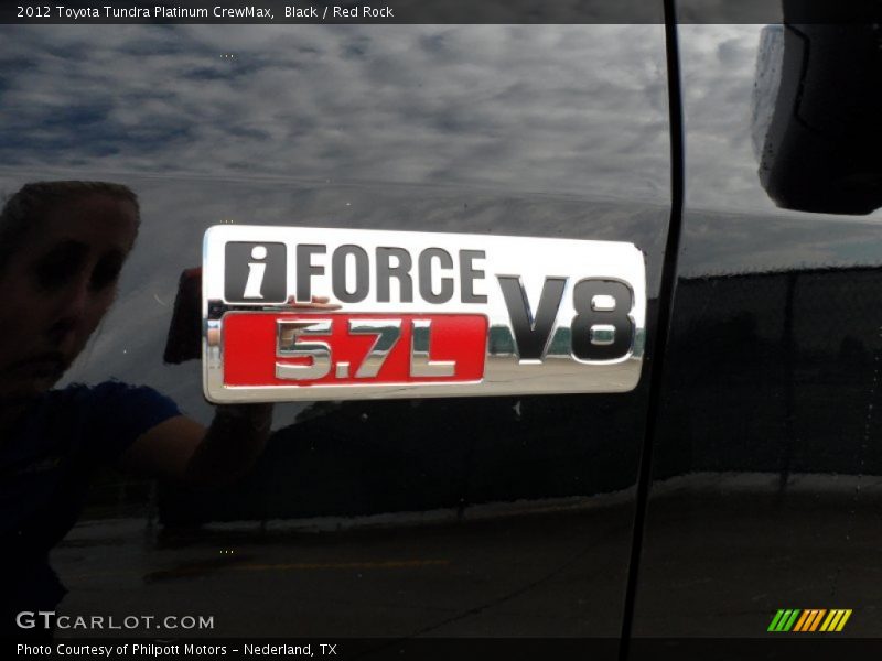 Black / Red Rock 2012 Toyota Tundra Platinum CrewMax