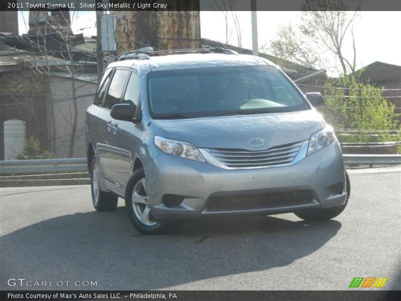Silver Sky Metallic / Light Gray 2011 Toyota Sienna LE