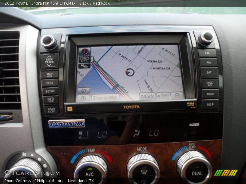 Black / Red Rock 2012 Toyota Tundra Platinum CrewMax