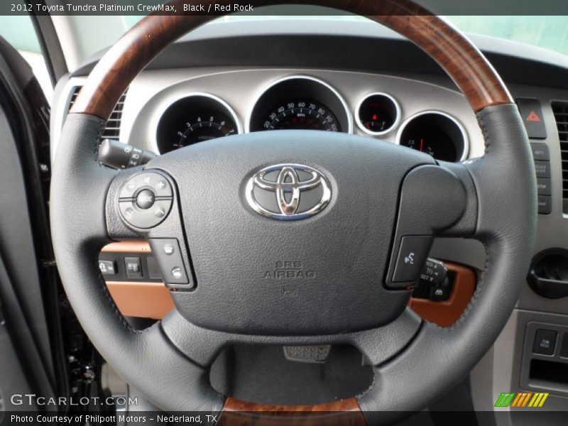 Black / Red Rock 2012 Toyota Tundra Platinum CrewMax
