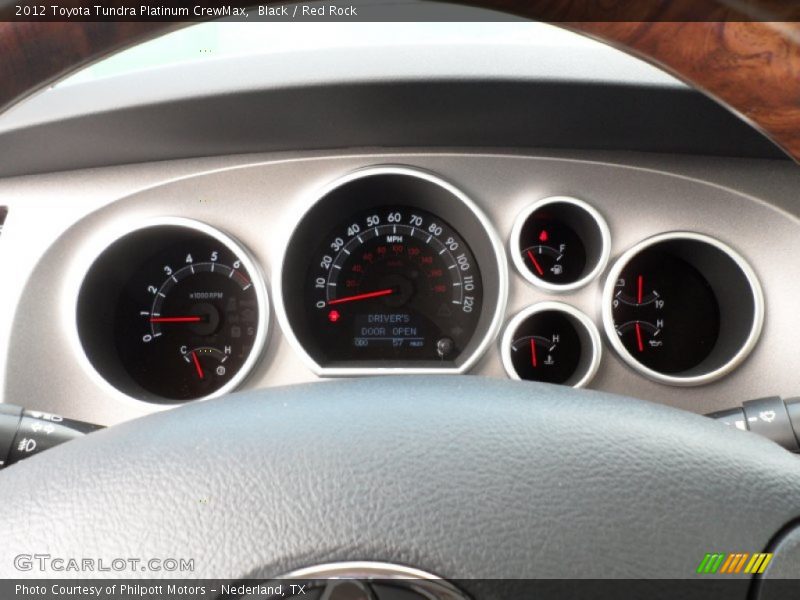Black / Red Rock 2012 Toyota Tundra Platinum CrewMax